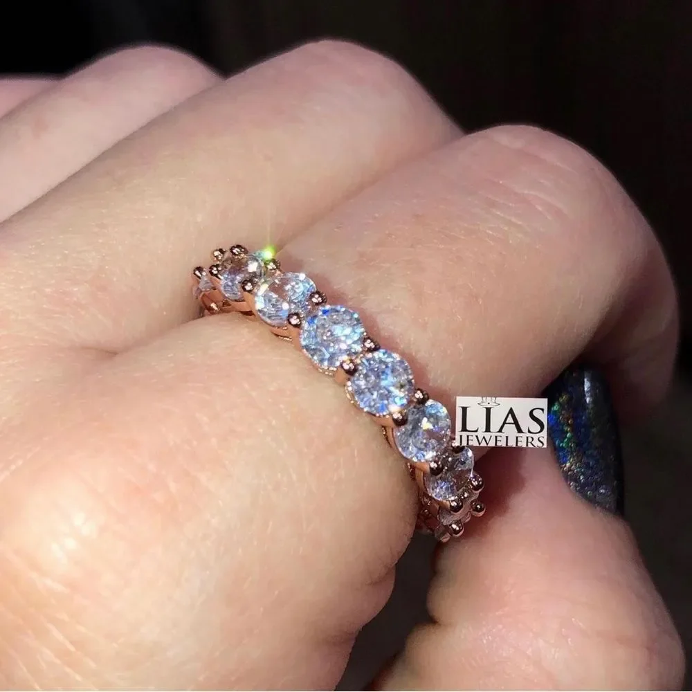 Brand New 18k Rose Gold Wedding Ring, Wedding Band, Eternity Wedding Band